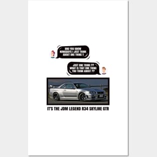 R34 Skyline GTR Posters and Art